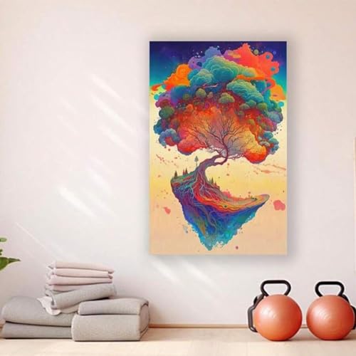Impression sur toile arbre abstrait pour raviver un salon terne - 4