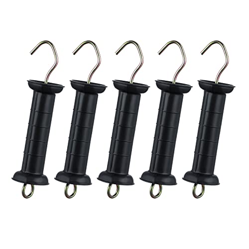 FENSMILE Insulated Fence Plastic Gate Handle 5PCS Handle Heavy Duty Electric Fence Gate Handle Black