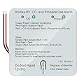 RV Carbon Monoxide & Propane Gas Alarm, Briidea Dual LP/CO Alarm, Separate LED Indicators, 100dB Loud, Early Warning Safety System, 12 VDC