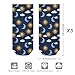 LITPUZC Women's Fashion Ankle Socks Funny Running Low Cut Socks Blue Sky Camo Boho Sun Moon No Show Athletic Sock Soft Breathable Crew Sock 5 Pairs