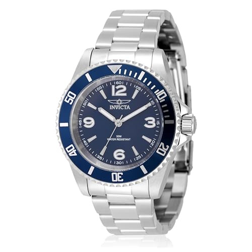 Montre homme Invicta 49341 quartz en acier inoxydable et cadran bleu 40mm