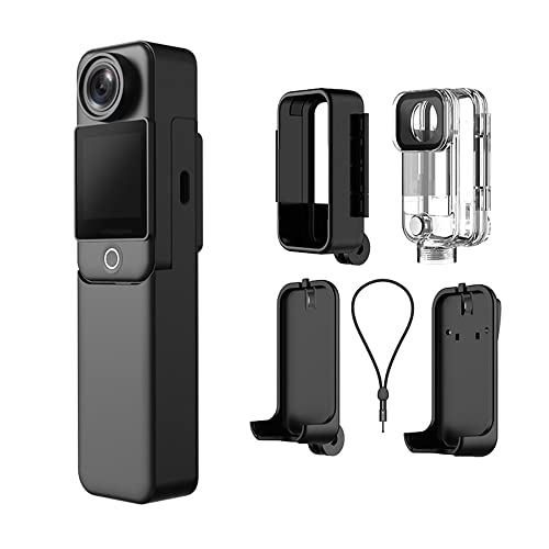 Camnoon Minicámara de acción 30 FPS 4K 5G/2,4 G WiFi, pantalla de control táctil dual de 6 ejes, antivibración, 30 m, impermeable, visión nocturna, batería extraíble con módulo de batería de 2800 mAh