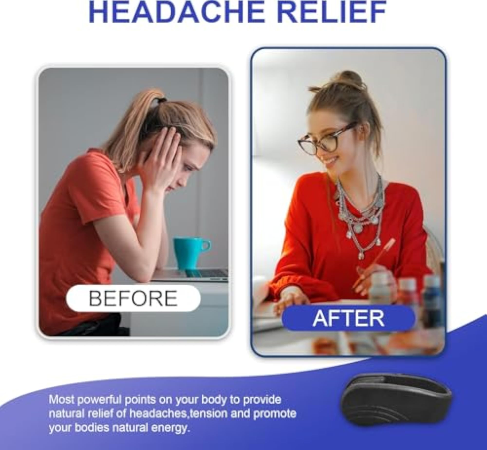 Acupressure Point Clip Microfibre Hand Pads