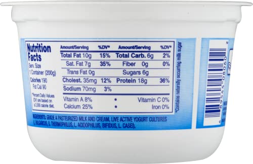 Fage Total Greek Yogurt, 5% Whole Milk, Plain, 5.3 Oz #TOP2