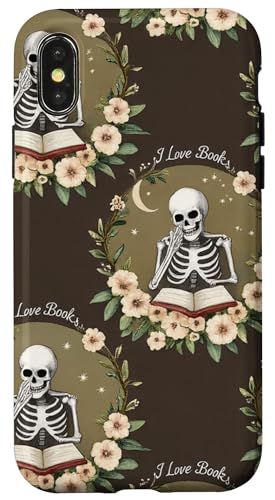 I Love Books Quiet Reader Book Lover Bookworm ���w �X�}�z�P�[�X iPhone X/XS �p