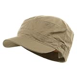 Fitted Cotton Ripstop Army Cap-Khaki Small/Medium