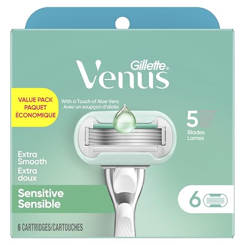 Gillette Venus Extra Smooth Sensitive Womens Razor Blade Refills, 6 Count, Designed for Women with Sensitive Skin - image 7