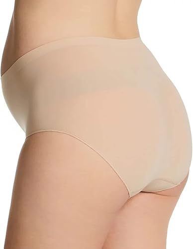 Miniatura 2 de PLAYTEX Paquete de 2 calzones de maternidad sobre el vientre para mujer, Café Au Lait, talla XL, Cafe Au Lait