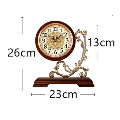 Reloj de mesa de estilo europeo de madera maciza para dormitorio 3