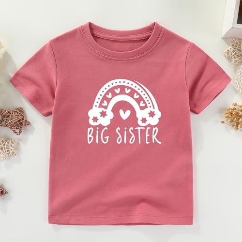 Big Sister Little Sister Matching Outfits Toddler Girl Shirt lil Sis Baby Clothes2