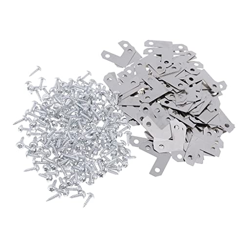 rockible 100 Pieces Corner Brace Plate Right Angle Photos Frame