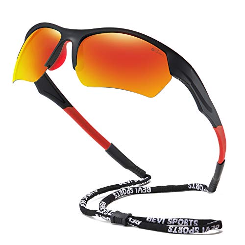 Bevi Polarized Sports Sunglasses for Women and Men Driving Shades Cycling Running UV Protection 2737C1