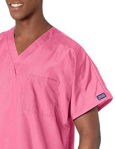 Image of Cherokee Scrubs for Women and Men Unisex V-Neck Tunic Nursing Scrub Top with Chest Pocket, Tuckable Durable Fabric - 4777 | 1 Chest Pocket For Essentials, Traditional Fit, Durable Construction, Comfortable Knit Details, Easy Care, Tuckable Style