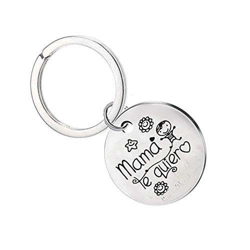 Preisvergleich Produktbild Vektenxi Dauerhafte spanische Mama te quiera Zitat Buchstaben Auto Schlüsselanhänger Schlüsselanhänger