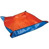 Performance Tool W4089 30 inch by 30 inch Collapsible Oil Drip Pad - Plastic Oil Catching Pad, Easy Oil Changes, Auto Repair Mat, Parts Storage, Garage Oil Mat, Blue/Orange