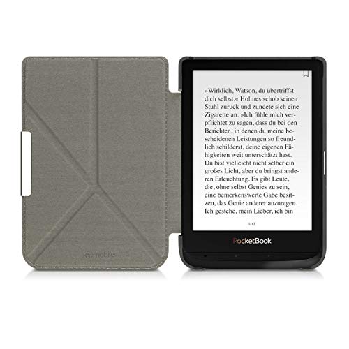 kwmobile hoes compatibel met Pocketbook Touch Lux 4/Lux 5/Touch HD 3/Color (2020) - Hoesje voor ereader in blauw/grijs… - Image 5