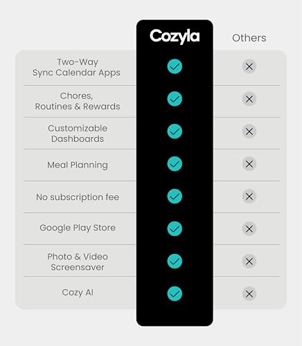 Image of Cozyla Mate Calendar+ 2: 32 inch Digital Calendar Wall Touch Screen Chore Chart Customizable Dashboard Smart Electronic Display for Family Schedules Meal Plan All App Support Wall Mount Planner for 2026