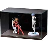 misorato 【サイズダウン調整無料】 W480×H380×D280 木調台座（ダークブラウン色） ガラス色アクリルケース を演出！お気に入りのコレクション・フィギュアや人形のケースに♪国産 アクリル板 使用