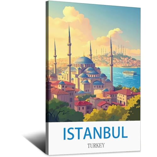 Poster de voyage Istanbul Turquie LNBIAND 20x30 cm pour deco salon