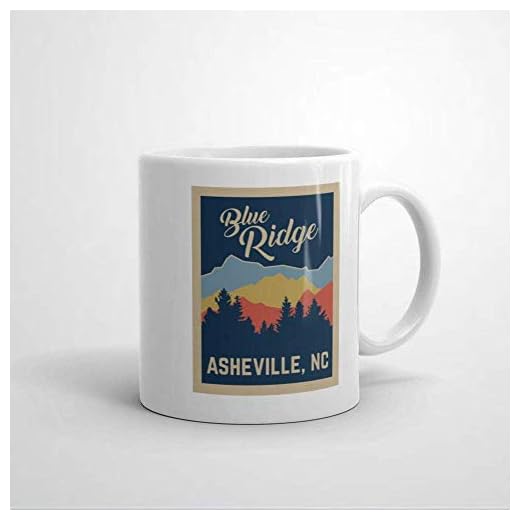 Asheville North Carolina mugg Blue Ridge Mountains Blue Ridge Parkway kaffemugg 3,25 dl keramik kaffe- eller tekopp mugg födelsedag festival jul