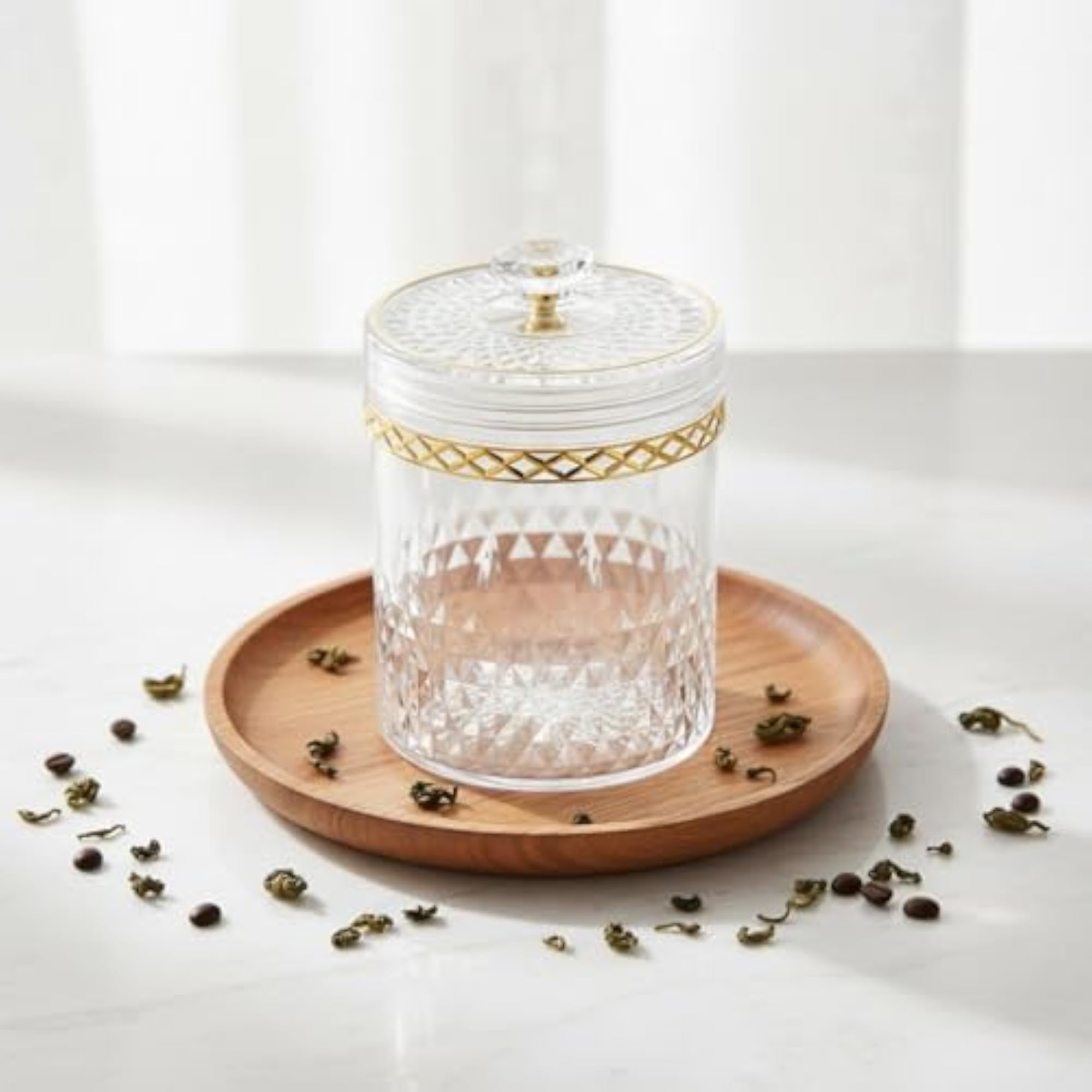 Diamond Pattern Sealed Jar Set Airtight Storage Canister
