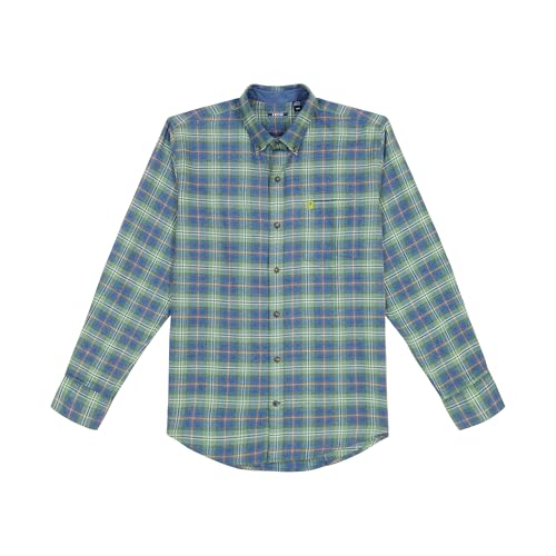 IZOD Men's Big and Tall Stratton Flannel Long Sleeve Stretch Button Down Shirt4