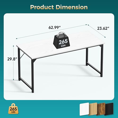 Image of DUMOS 63 Inch Small Computer Desk, Gaming Desks for Home Office Bedroom