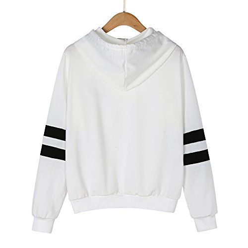 Moda para Mujer Sudadera de Manga Larga con Capucha Estampada Causal Tops Blusa
