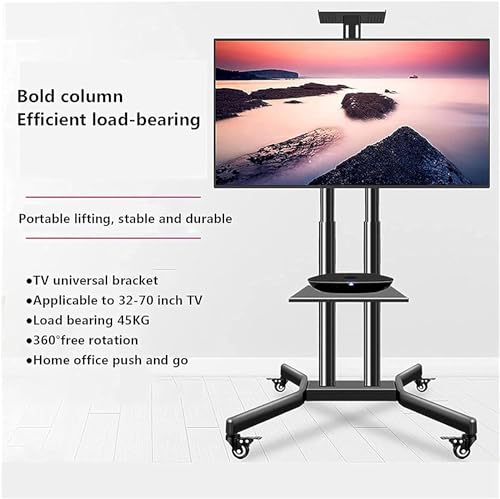 Soporte móvil para TV de 32-70 pulg con base de vidrio ajustable miniatura 7