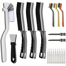 20-Piece Crevice Cleaning Brush Set - Multifunctional Kit with Precision Brushes, Scraper&Shower Cleaner Brush for Car, Kitchen, Bathroom, Grout, Sink, Cup, Teapot, Bottle, Blender, Corners &More