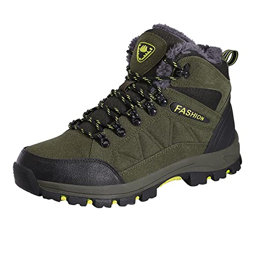 Botas de invierno para hombre, forradas, de forro polar, botas de nieve térmicas para hombre, botas de nieve antideslizantes para hombre, botas de invierno, zapatos casuales, botas de senderismo para