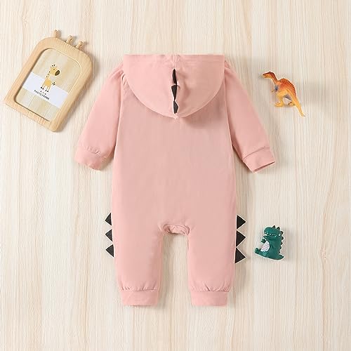 Infant Newborn Baby Boys Girls Dinosaur Outfits Halloween Long Sleeve Hoodie Romper Jumpsuit Clothes3