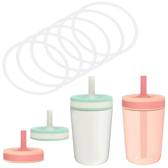 Tumbler Rubber Seal Replacement Compatible with Zak Designs Cup 12 & 15 Oz,Silicone Gasket O Ring Parts For Zak Water Bottle-6 Pack