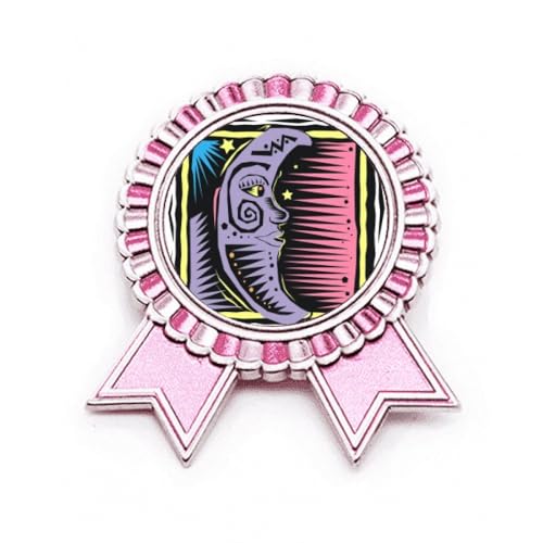 Broche Mexicon Purple Moon Stars rose taille M en métal pour personnaliser vos vêtements