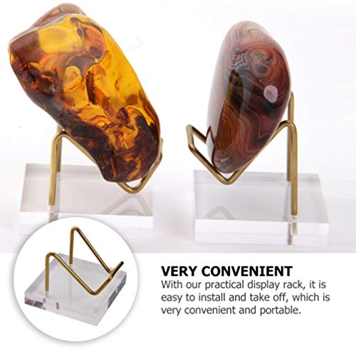 VILLCASE Acryl Display Stand Crystal Acryl Basis Met Metalen Rek Creatieve Weergave Base Sieraden Houder Edelsteen… - Image 6