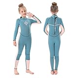 Seaskin Kids Wetsuit for Girls, 3mm Neoprene Full Body Diving Suits for Surfing Swimming (Girls fullsuits, 3)