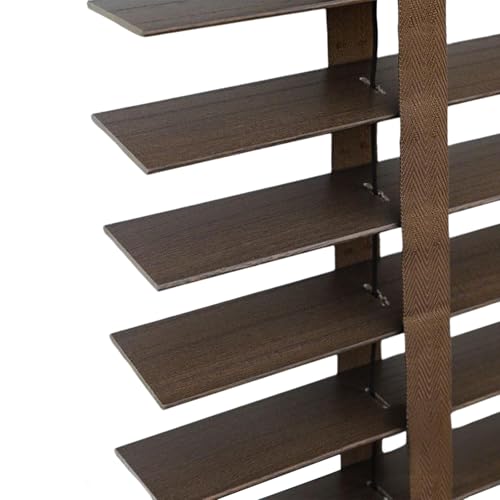 Persianas Venecianas 60/80/100/130/160cm, Estores Horizontales De Madera Para Interior Ventanas, 50 mm de Lamas Extra Anchas Veneciana Aislamiento Térmico Parasol Para Cocina/oficina/baño(Coffee,160 x
