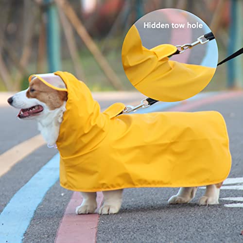 Imperméable pour chien moyen à grand avec capuchon ajustable - 4