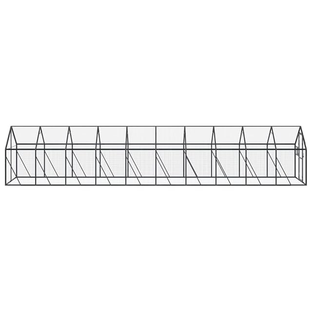 Foto 6 de 7 de vidaXL Pajarera de Aluminio Gris Antracita 1,79x10x1,85 m