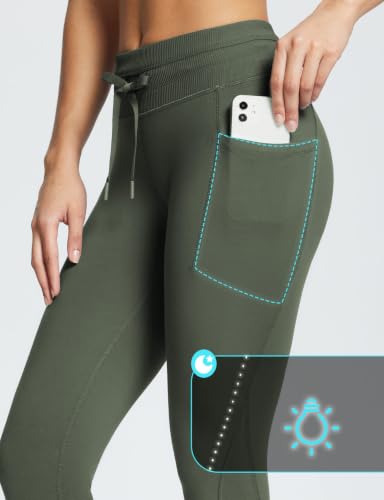 Image of baleaf Women's Fleece Lined Leggings Tights Ski Hiking Pants with Pockets
