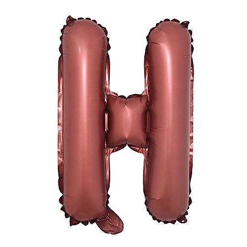 Chocolate Color Letter Number Foil balloons 1pc 16inch Alphabet Digital Inflatable Balloons Wedding birthday Party DIY Decorations (16 inch Chocolate H)