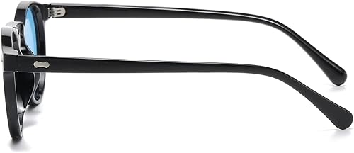 Miniatura 3 de Gleyemor Gafas de sol polarizadas vintage para hombre, gafas de sol redondas con protección UV400, marco de acetato retro hecho a mano