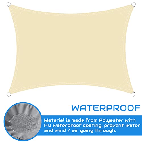 Voile d'ombrage en polyester haute densité résistant aux intempéries 2,5x4m