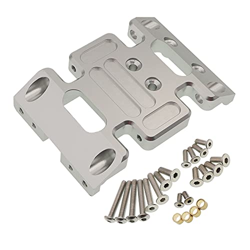 Treehobby Gearbox Metal Base Center Frame Brace Transmission Skid Plate For Axial Scx10 1/10 90046 90047 Rc Rock Crawler Climbing Car Upgrade Parts(Silver) #TOP1