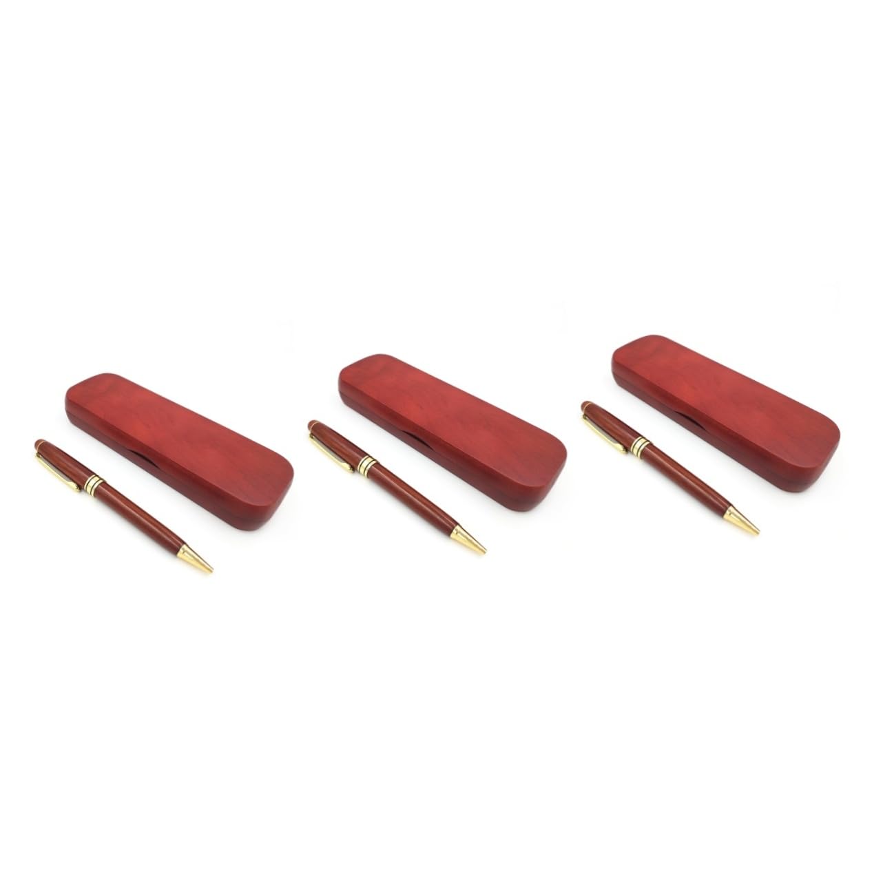 Bolígrafos de caoba SEWACC de madera, kit de 3 piezas antifatiga 7
