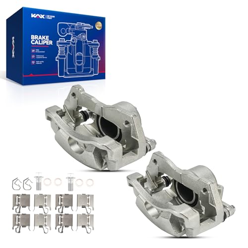 Image of KAX Disc Brake Caliper Assembly Fit for Corolla 2009-2018, Corolla 2019 1.8L, xD 2008-2014, Matrix 2009-2013 1.8L, Vibe 2009-2010 1.8L, Front Side