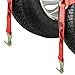 VULCAN Wheel Dolly Tire Harness with Flat Hooks - Bonnet Style - Classic Red - 2 Pack - 1,665 Pound Safe Working Load