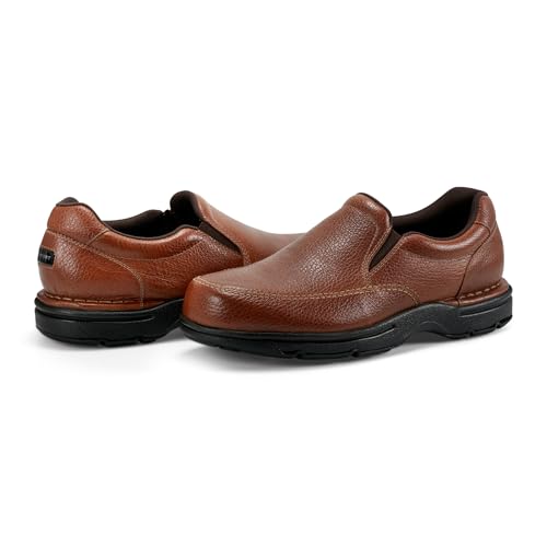 Mocasines de piel para hombre Rockport Eureka slip-on marrón en talla 45 EU confort diario 4