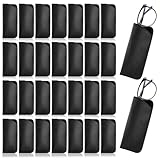 Lemecima 30Pcs Soft Glasses Case, Leather Eye Glass Case Glasses Pouch for Women Men Travelling Reading,Black