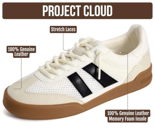 Image of Genuine Leather Slip On Sneakers for Women with Leather Memory Foam Insole